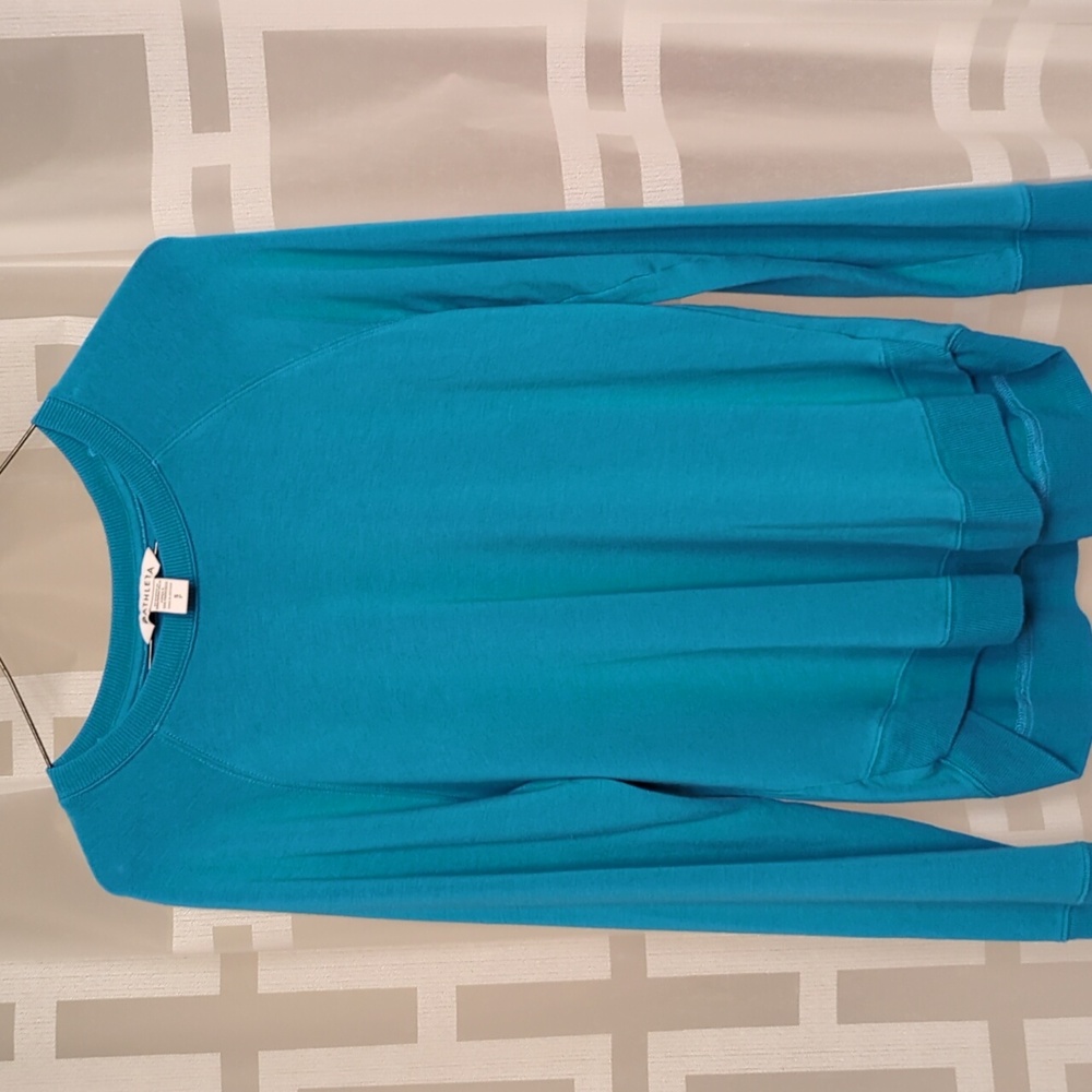 Athleta High Serenity Teal Crewneck Pullover Sweatshirt, Small